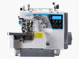 Dwuigłowy overlock z podwójnym transportem.