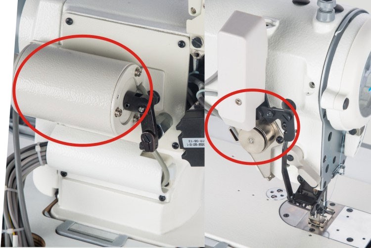 Maszyna typu zig-zag z automatycznym podnoszeniem stopki.