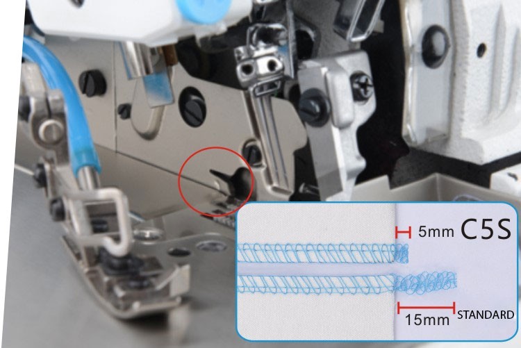Overlock krótko obcinający łańcuszek.