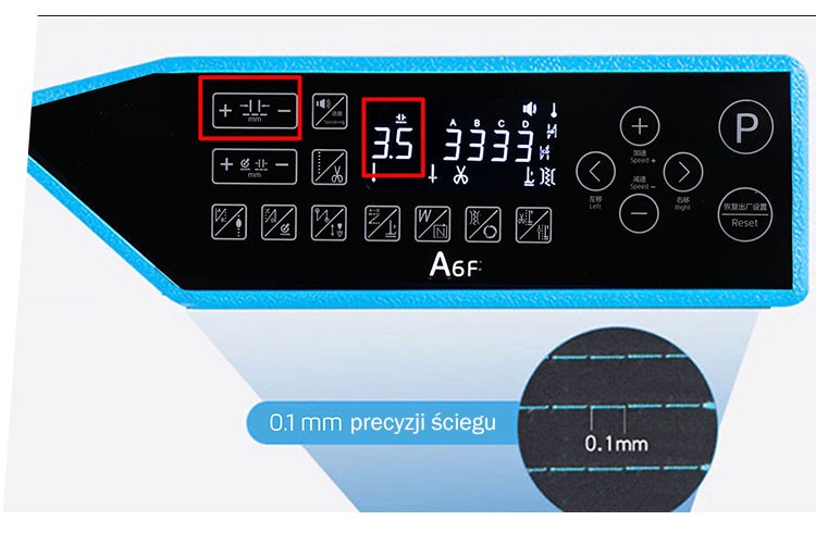 Stebnówka o wysokiej precyzji długości ściegu.
