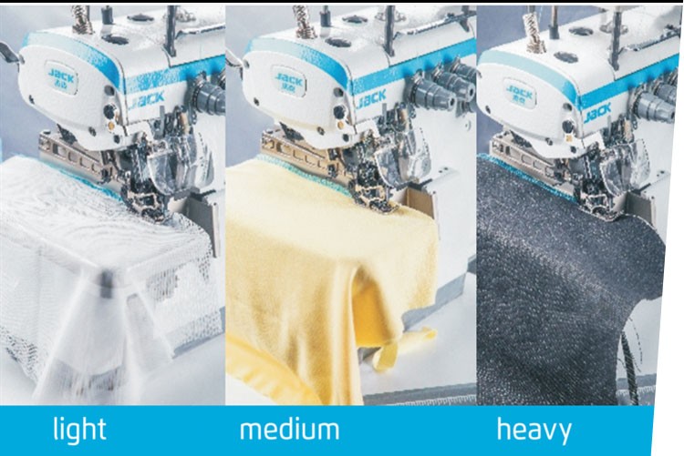 Overlock z dźwignią regulacji wysokości ząbków transportujących.