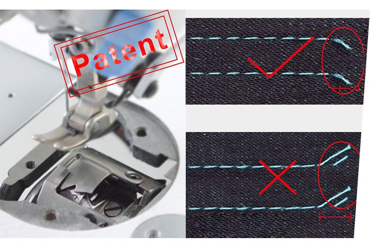 Stebnówka z opatentowanym systemem obcinania nici.